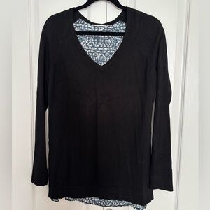*2 for $10* / Ricki's Black V-Neck Sweater with Patterned Back
